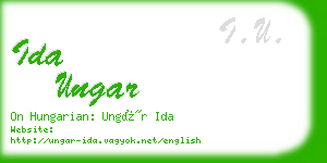 ida ungar business card